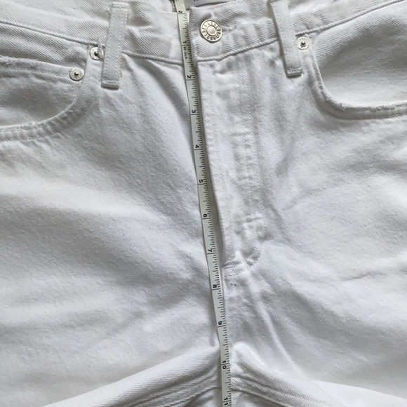 Agolde white high rise denim shorts size 27 - Picture 12 of 14